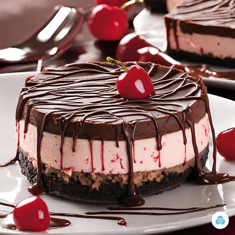 Indulge in pure decadence with our French Kiss Chocolate Truffle Cherry Cheesecake - a luxurious treat for chocolate and cherry lovers! 💋🍰 cheesecake recipes, strawberry cheesecake, new york cheesecake recipes, cheesecake recipes easy no bake, baking recipes, cherry cheesecake recipes, cake recipes, cheesecake recipes easy, cheesecake Chocolate Truffle Cheesecake Recipe, Cherry Cheesecake Recipes, No Bake Baking, Cake Recipes Cheesecake, Cheesecake Recipes Easy No Bake, New York Cheesecake Recipes, Truffle Cheesecake, Cheesecake Ideas, Recipes Cheesecake