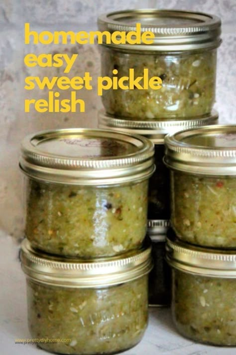 fridge. Sweet Relish Recipe, Canning Sweet Pickles, Cucumber Relish Recipes, Sweet Pickles Homemade, Pickle Relish Recipe, Recipes For Canning, Canning Storage, Pickles Homemade, Freezing Recipes