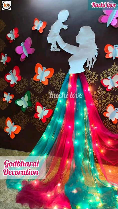 Indian Baby Shower Decorations, Indian Baby Showers, Shower Balloons, Baby Shower Deco, Baby Shower Art, Indian Baby, Flower Decorations Diy, Baby Shower Decoration, Diy Birthday Decorations