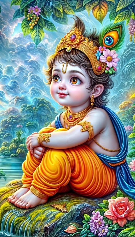 God Hindu, Shree Krishna Wallpapers, Wallpaper Photo Gallery, Radha Krishna Quotes, Krishna Wallpapers, Little Krishna, Shiva Painting, Lord Vishnu Wallpapers, Wallpaper Photo