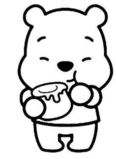 cute Winnie the Pooh coloring page Hippo Coloring Pages, Bear Eating Honey, Pooh Drawing, Moana Coloring, Baby Winnie The Pooh, Winnie The Pooh Drawing, Tumblr Coloring Pages, Super Coloring Pages, Winnie The Pooh Cartoon