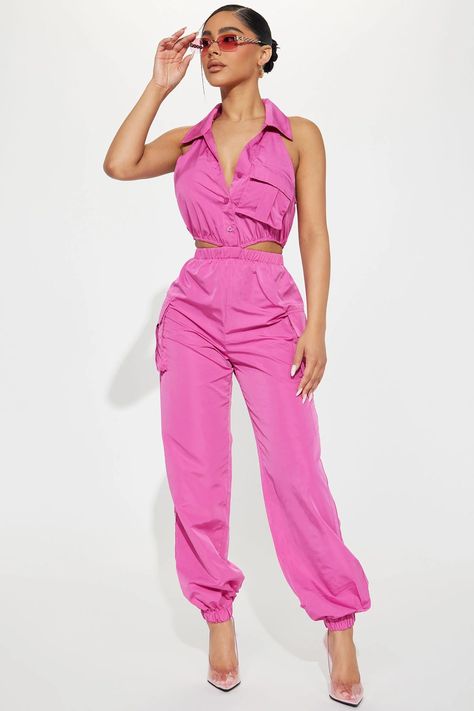 Hot Pink Jumpsuit, Hot Pink Fashion, Pink Jumpsuit, Bodysuit Fashion, Jumpsuit Fashion, In Hot, All About Fashion, Pink Fashion, Malta