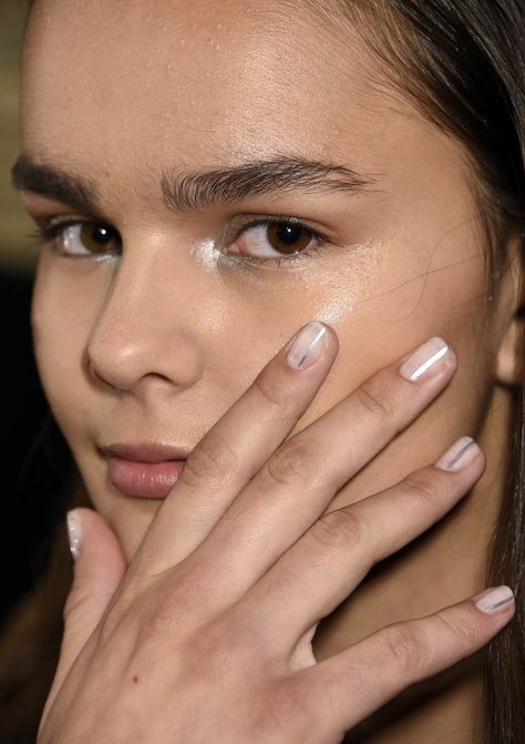 2016 Nails, Runway Nails, Nails 2016, Nails Silver, Nail It, Dewy Makeup, Morgan Taylor, Crazy Nails, Striped Nails