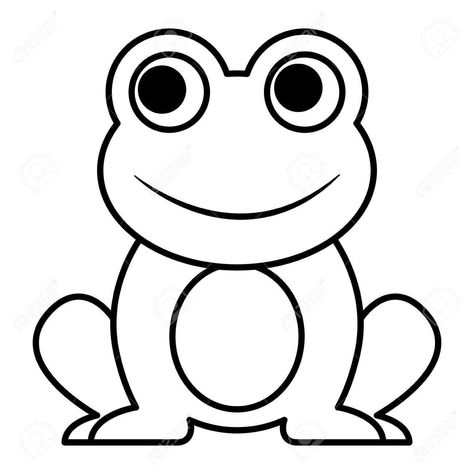 Frog Drawing Frog Line Drawing, Frog Outline, Frog Template, Simple Face Drawing, Frog Sketch, Animal Outline, Frog Coloring Pages, Frog Illustration, Frog Drawing