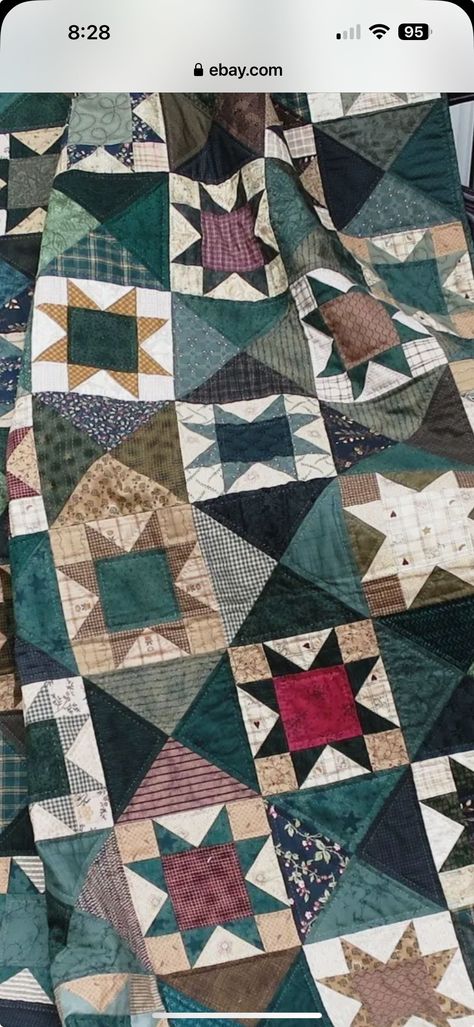 Plaid Quilts, Christmas Quilting Projects, Quilting Designs Patterns, Scrappy Quilt Patterns, Plaid Quilt, Machine Quilting Designs, Star Blocks, Scrappy Quilt, Traditional Quilts