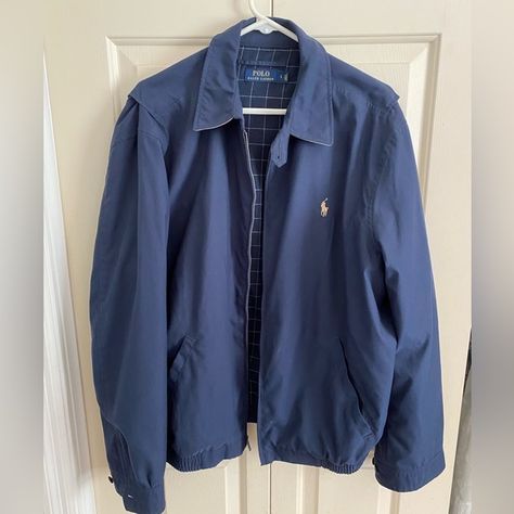 Navy blue polo Ralph Lauren bi-swing jacket Navy Blue Jacket Outfit Men, Navy Blue Jacket Outfit, Blue Jacket Outfits Men, Navy Clothes, Fashion Development, Polo Ralph Lauren Jacket, Xmas Wishlist, Ralph Lauren Jacket, Navy Blue Jacket