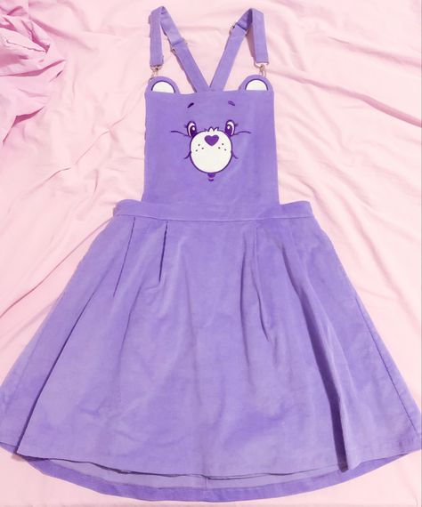 Pastel Purple Clothes, Pastel Clowncore Fashion, Kidcore Dress, Pastel Kidcore Outfits, Pastel Clowncore, Kid Core Outfits, Cute Dungarees, Kidcore Outfit, Pastel Clothing