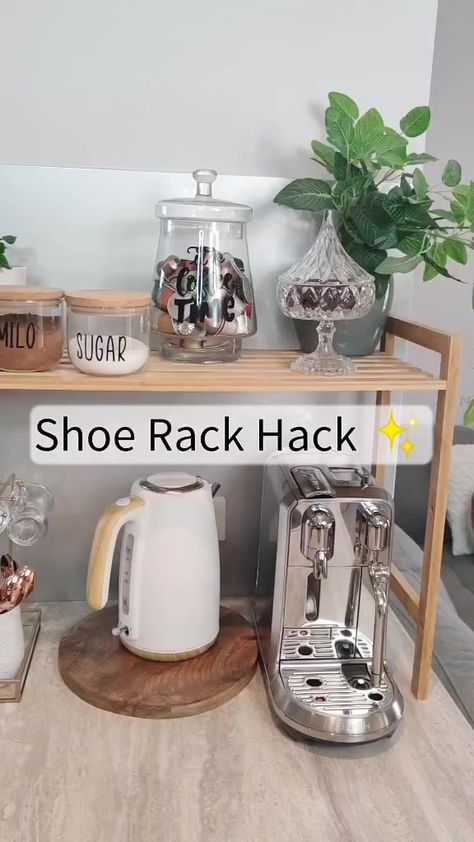 Carolina Mccauley - Home Hacks(@carolina.mccauley) on TikTok: Shoe cabinet for extra Kitchen Storage #kitchenhacks #homehacks #organizedhome #kitchendecor Kitchen Storage Countertop, Extra Kitchen Storage Ideas Cabinets, No Kitchen Apartment Ideas, Kitchen Decor Ideas For Small Spaces, Kitchen Extra Storage Ideas, Extra Kitchen Storage Ideas, Tiny Kitchen Decor, Tiny Kitchen Storage, Apartment Kitchen Storage