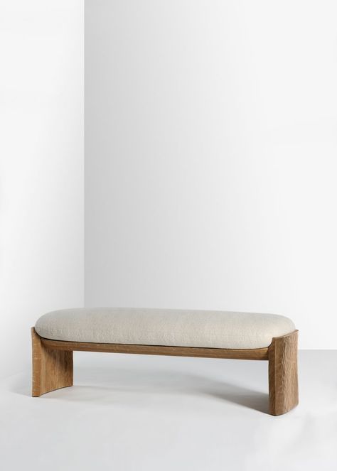 Photo credit: Jean-Pierre Vaillancourt #mobilier #design #madqueenbench #madqueen #mad #bench #gougedwood #upholstery #furniture #furnituredesign #pierreyovanovitchmobilier #pierreyovanovitch Mad Queen, Pierre Yovanovitch, Furniture Details Design, Upholstery Furniture, Bench Designs, Living Room Bench, Wooden Bench, Upholstered Bench, Furniture Inspiration