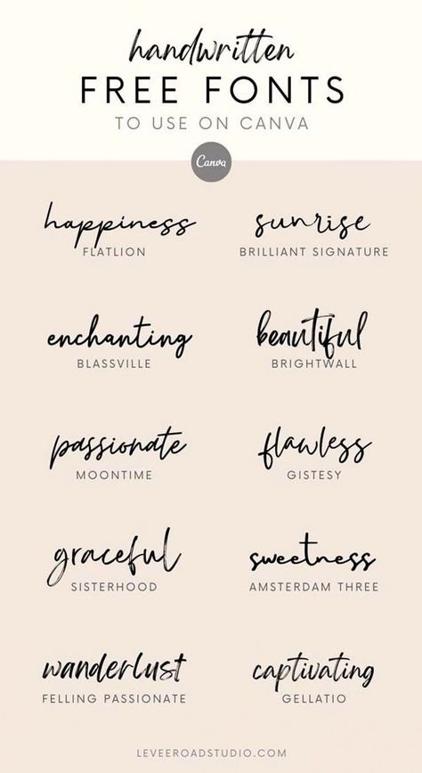 Ten high quality handwritten fonts that are avilable for FREE on Canva! Use these free script fonts in your Canva designs. Best Free Handwritten Fonts, Typographie Logo, Free Handwritten Fonts, Free Script Fonts, Aesthetic Fonts, Free Worksheets, Calligraphy Alphabet, Graphic Design Fonts, Font Pairing