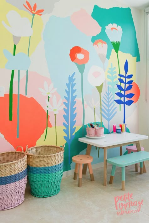 Color Ruangan Studio, Murals For Kids, Wall Murals Painted, Marketing Branding, Kids Wall Murals, Kids Interior, Big Girl Rooms, Kids Playroom, Kid Spaces