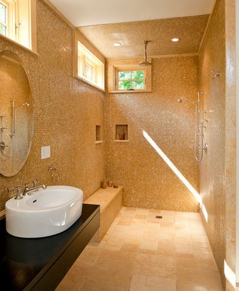 Doorless Shower Designs Teach You How To Go With The Flow Doorless Shower Design, Showers Without Doors, Wet Room Bathroom, Doorless Shower, Open Showers, Walk In Shower Designs, Bathroom Shower Design, Contemporary Bathroom Designs, Trendy Bathroom