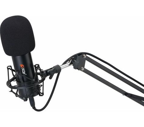 Clear sound Stream, record podcasts or just communicate with your teammates with the exclusive ADX ADXFC0220 Microphone & Boom Arm. Its large mic wit Mic Png, Microphone Png, Thumbnail Backgrounds, Streaming Equipment, Editing Assets, Podcast Mic, Lens Flare Photoshop, Studio Background Ideas, Podcast Microphone