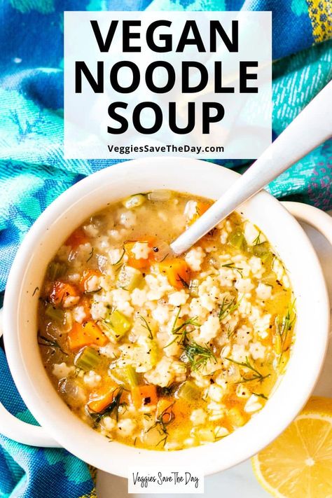 Healthy Emmie, Veggie Noodle Soup, Meatless Soups, Vegan Noodle Soup, Mediterranean Soup, Vegan Vegetable Soup, Easy Vegan Soup, Cooking Vegetarian, Stews Recipes