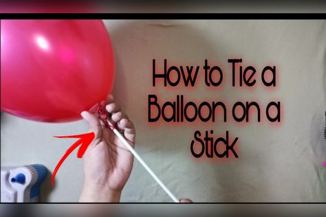 How yo Tie a Balloon on Stick without Gluing the Caps and Stick Birthday Centerpieces For Women Diy, Balloon Sticks Ideas, Diy Balloon Stand Ideas, Balloon On Stick, Balloon On A Stick, Balloons On Sticks, Balloon Centerpieces Diy, Stick Centerpieces, Balloon Table Centerpieces