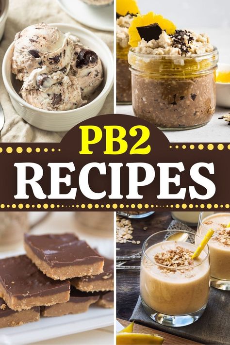 If you're a peanut butter lover, you have to try these incredible PB2 recipes. They're nutty, delicious, and surprisingly versatile. Recipes For Pb2 Powder, Pb2 Chocolate Chip Cookie Mix Recipes, Pb2 Recipes Low Carb High Protein, Low Calorie Peanut Butter Snacks, Pb2 Baking Recipes, Pb2 Dessert Recipes, Recipes With Peanut Butter Protein Powder, Peanut Butter Healthy Dessert, Low Carb Peanut Butter Powder Recipes