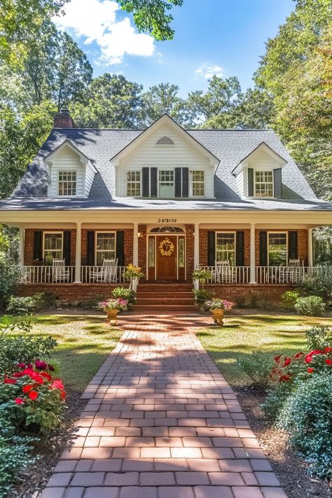 **Pin Description:** Discover Southern hospitality in classic American homes! These timeless designs blend charm with modern living, featuring cozy interiors and inviting layouts perfect for family gatherings. Explore more!  **Hashtags:** #SouthernHospitality #ClassicAmericanHomes #TimelessDesigns #ModernLiving #CozyInteriors #ArchitecturalStyle #HomeDesign #HomeInspiration #FamilyFriendly #CountryLiving #CharmingHomes #InteriorDesign #DreamHome #HouseGoals #HomeDecor Traditional House Styles Exterior, Farmhouse Architecture Design, Styles Of Homes, Classic American Home, Room Layout Design, Sunshine Homes, Cozy Interiors, Farmhouse Architecture, Southern House