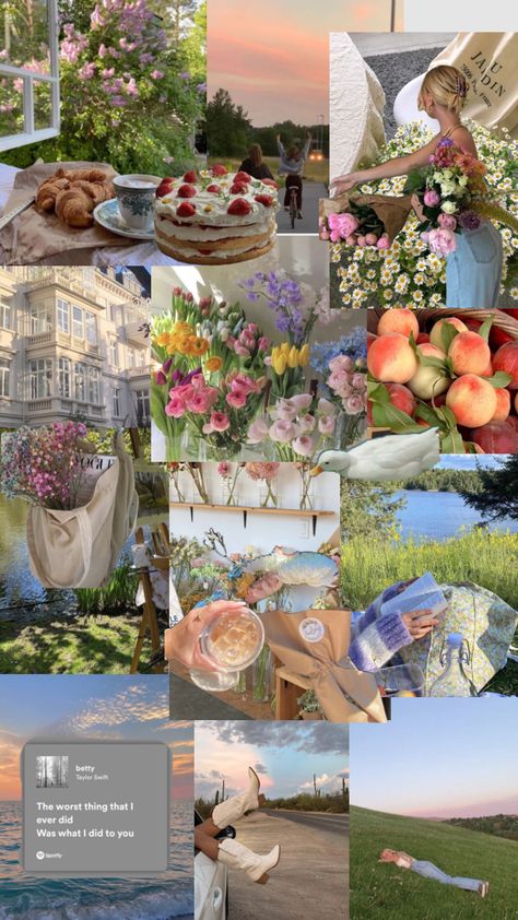 Cute Wallpapers Spring Aesthetic, Spring Wallapers Aesthetics, April Collage Wallpaper, April Aesthetic Wallpaper, Julia Aesthetic, Spring Wallpaper Aesthetic, April Moodboard, Spring Mood Board, Spring Aesthetic Wallpaper