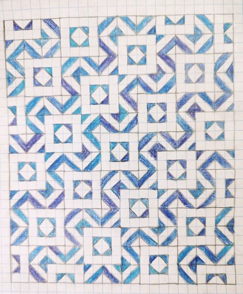 Master Graph Paper Art: Tips, Tricks, and Tutorials Tessellation Art, Graph Paper Designs, Paper Art Design, Graph Paper Drawings, Flower Drawing Design, Geometric Pattern Art, Drawing Journal, Graph Paper Art, Easy Doodles Drawings