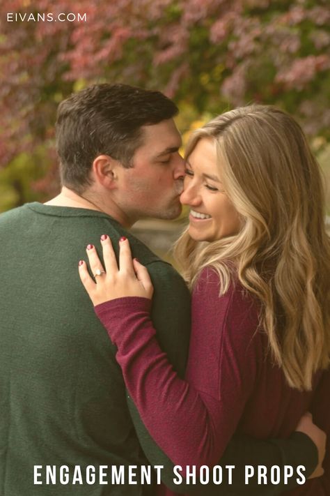 Engagement Photo Examples, Couples Photoshoot With Props, Morning Engagement Photos, Engagement Photo Props Ideas, Engagement Photos Props, Engagement Shoot Props, Engament Pictures, Prenup Ideas, Engagement Photo Props