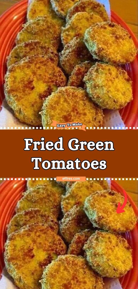 Savor the Southern charm of Fried Green Tomatoes, a crispy and tangy delight that's a testament to simple, yet incredible flavors. These slices of green tomatoes, coated in a perfectly seasoned batter and fried to golden perfection, are a crunchy outside with a tender, tangy inside. Enjoy them as a snack, appetizer, or a unique side dish that's sure to spark conversation. #SouthernComfort #CrispyDelight #TangyTreats Best Fried Green Tomatoes, Southern Fried Green Tomatoes, Fried Green Tomatoes Recipe, Green Tomato Recipes, Recipes Southern, Fried Tomatoes, Tomatoes Recipe, Cooking Tomatoes, Fried Green