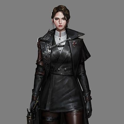 ArtStation - Huntress, Lambo Female Hunter Art, Vampire Hunter Character Design, Hunter Character Design, Hunter Character, Female Hunter, Space Pirate, Vampire Hunter, Star Wars Fan Art, Story Characters