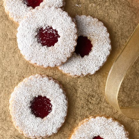 Raspberry-Almond Linzer Cookies Recipe | Epicurious Hazelnut Linzer Cookies, Sugar Cookie Dough Recipe, Linzer Cookie, Linzer Cookies Recipe, Buttery Sugar Cookies, Linzer Cookies, Easter Cookie, Raspberry Almond, Raspberry Recipes