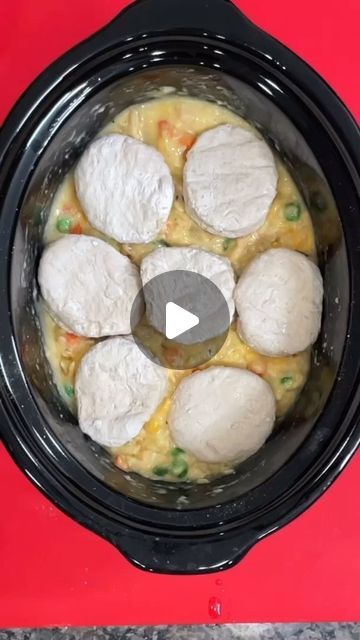 Mistie Knight on Instagram: "Crockpot Chicken Pot Pie!   #cooking #crockpot #recipes #cooking #yum #dinner #dinnerideas #dinnertime" Pot Pie Slow Cooker Recipes, Chicken Pot Pie With Soup, Kyle And Mistie Knight Cooking, Crockpot Pot Pie Chicken, Crock Pot Chicken Pot Pie With Biscuits, Crockpot Chicken Pot Pie Recipes, Veg All Chicken Pot Pie, Chicken Pot Pie Crockpot Recipes, Chicken Pot Pie In Crockpot