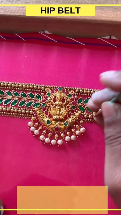 Saree Waist Belt | Traditional Hip Belt for Saree & Lehenga | Fabric Vaddanam | Clot… | Beaded jewelry designs, Bridal gold jewellery designs, Thread bangles design Hip Belt For Saree, Belt For Saree, Saree Waist Belt, Saree Tassels Designs, Thread Bangles Design, Lehenga Fabric, Hand Beaded Embroidery, Saree Lehenga, Simple Embroidery Designs