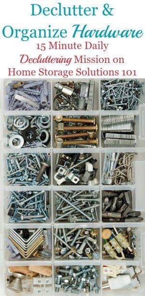 Organize Hardware, Small Diy Projects, Hardware Organizer, Doors Diy, Declutter And Organize, Garage Tool Organization, Shed Organization, Garage Storage Solutions, Hardware Storage