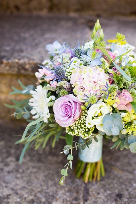 Summer Wedding Bouquets Ideas to Embrace Summer Wedding Bouquets, Wedding Flowers Summer, Blue Bouquet, Wildflower Bouquet, Wedding Dress Pictures, Whimsical Wonderland Weddings, Diy Wedding Flowers, Trendy Flowers, Pastel Wedding