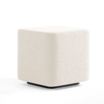 Kimball Office Dwell Ancillary Square Ottoman Color: Dolce White Small Square Ottoman, Contemporary Ottoman, Cream Ottoman, White Ottoman, Horse Oil Painting, Chair Sofa Bed, Square Pouf, Square Ottoman, Cube Ottoman