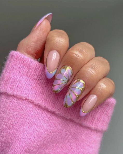 28 Vibrant Nails for Summer 2024: Dazzle with Trends & Colors 2024 | Summer Nails Simple Butterfly Nail Designs, Purple Nail Designs, Butterfly Nail Art, Vibrant Nails, Her Nails, Butterfly Nail, Chic Nails, Purple Nails, Cute Acrylic Nails