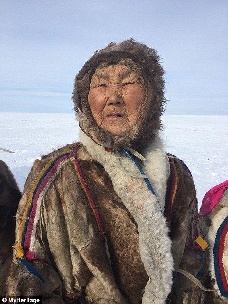 The Nenets are a tight-knit nomadic people living in the Yamal-Nenets region. Pictured is 97-year-old Paraskovia Laptander bracing the cold Nenets Tribe, Siberian People, Fur Clothes, Photojournalism Photography, Siberia Russia, Face Study, Russian Culture, First Peoples, Nomadic People