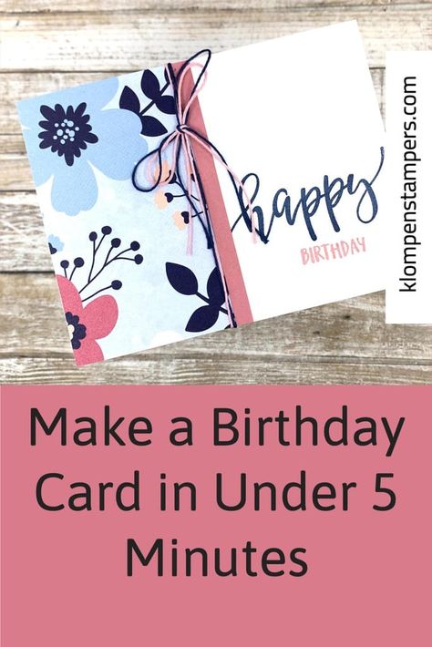 Easy Birthday Cards, Make A Birthday Card, Paper Flower Wreath, Jackie Bolhuis, Designer Paper Cards, Stampin Up Birthday Cards, Creative Birthday Cards, Simple Birthday Cards, Homemade Birthday Cards