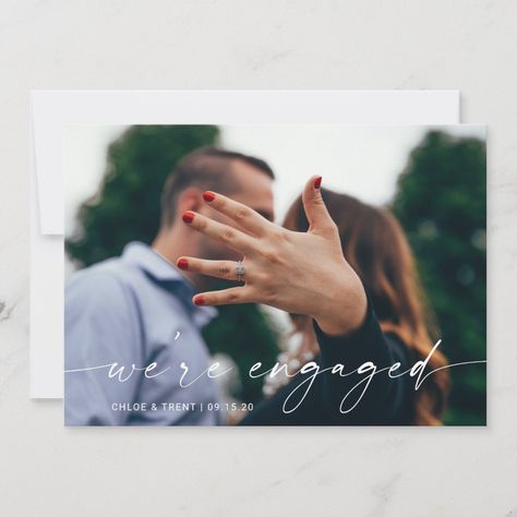 Subtle Engagement Announcement, Engaged Photo Ideas, Engagement Photo List, Just Engaged Pictures, Fall Engagement Pics, Funny Engagement Announcement, Fun Engagement Photos Ideas, Creative Engagement Announcement, Engagement Announcement Cards