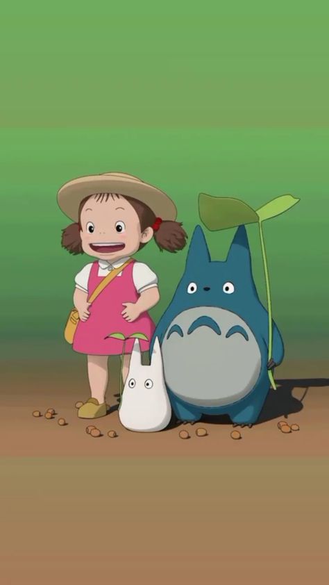 Studio Ghibli Cute Characters, Totoro Characters, Sister Wallpaper, Totoro Art, Studio Ghibli Poster, Studio Ghibli Fanart, Ghibli Artwork, Studio Ghibli Art, Cartoon Tattoos