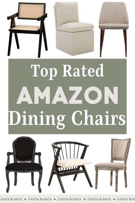 The best modern dining room chairs you won't believe are from Amazon. These amazon home finds are perfect for you dining room decor ideas on a budget. Dining Room Table Chairs Ideas, Most Comfortable Dining Chairs, Comfortable Dining Room Chairs, Amazon Dining Chairs, Mix And Match Dining Room Chairs, Dining Room Chairs Ideas, Farmhouse Dining Room Chairs, Comfy Dining Chairs, Eclectic Dining Chairs