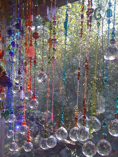 Make Beautiful Hanging Crystal Rainbow Throwers In Just Minutes  Using The BeadPRO Boho Rocks, Dreams Catcher, Hanging Ferns, Bead Curtains, Hantverk Diy, Beaded Curtain, Hanging Crystal, Crystal Rainbow, Hanging Beads