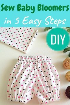 Make one of these great bloomers using this free pattern. These baby bloomers can be made quickly when you download this free pattern and follow the easy tutorial. This sewing pattern is perfect for beginners. Make a bunch of these in neutral colors or match them to baby clothes you have already created. This project is great for a DIY baby shower gift. Have fun while creating stylish baby bloomers. #forbaby #sewingpatterns #sewyourown #diysewingprojects #sewbabyprojects Diy Baby Shower Gift, Baby Bloomers Pattern, Baby Hat Free Pattern, Free Baby Patterns, Diy Sy, Sew Baby, Baby Clothes Patterns Sewing, Sewing Baby Clothes, Diy Baby Clothes