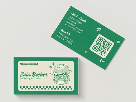 Retro professional design with logo and contact information business calling card digital template design.  Double sided, front and back.  Use this fully editable premade digital design and create your own Business Card with this template! Just insert your own information. This is a digital download file to be edited and used with programs such as Canva, Cricut, Silhouette Studio, Adobe etc. You will receive Instant Download template. You will also receive a link taking you directly to the edita Bussiness Card Layout, Business Card One Side, Product Design Template, Call Card Design Ideas, Bartender Business Cards, Corporate Card Design, Artist Alley Business Cards, Qr Card Design, Animation Business Cards