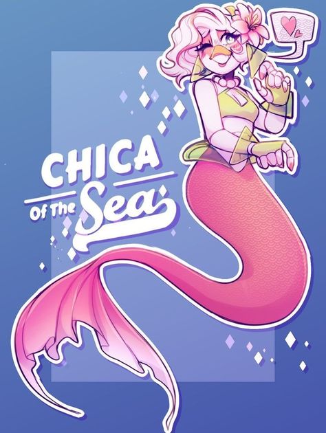 Glamrock Chica, Fnaf 4, I Like You, A Mermaid, Like You, Mermaid, Chicken, Fan, On Twitter