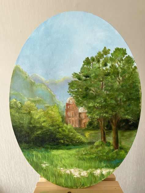 Summer landscape on an oval canvas, an old manor house with preserved buildings is depicted. The picture needs a frame, the ends are not painted. to buy this painting, just write to me on instagram or by email Oval Canvas Painting Ideas, Oval Canvas Painting, Old Manor House, Oval Canvas, Canvas Aesthetic, Old Manor, Paint Night, Summer Landscape, Forest Landscape