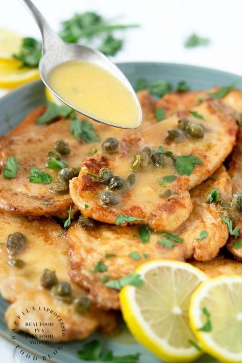 Piccata Sauce Recipe, Keto Cravings, Chicken Piccata With Capers, Unprocessed Recipes, Piccata Sauce, Chicken Piccata Recipe, Piccata Recipe, Sunday Lunches, Chicken Breast Seasoning