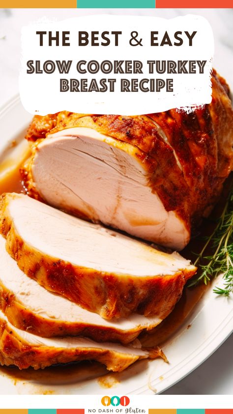 Discover the secret to the juiciest, most flavorful turkey ever with our Slow Cooker Turkey Breast Recipe! Immerse yourself in tender meat, crispy skin, and a homemade gravy that's simply divine. Perfect for busy days or when you want a gourmet experience without the fuss. The best part? The slow cooker does most of the work! Dive into this culinary journey and serve up a feast that'll have everyone asking for seconds. Tap to get the full recipe & step-by-step guide! Turkey Breast In Crock Pot Slow Cooker, Turkey In Slow Cooker Crock Pot, Crockpot Turkey Recipes Slow Cooker, Slow Cooked Turkey Breast, Bone In Turkey Breast In Crockpot, Turkey Breast In Crockpot Boneless, Moist Turkey Breast Recipes, How Long To Thaw A Turkey Breast, Cooking Turkey Breast In Crockpot