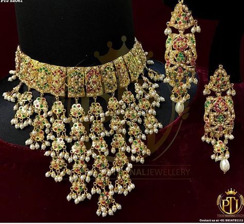 Gold Jadau Set, Rajasthani Jwellary, Jadau Sets, Jadau Set, Jadau Necklace, Hyderabadi Jewelry, Rajputi Jewellery, Jadau Jewellery, Unique Wedding Jewelry