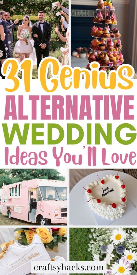 Discover non-traditional wedding ideas! From unique wedding themes to unconventional wedding party setups, you'll love these creative concepts. Perfect for modern couples, these beautiful wedding ideas are a must-have in your wedding planning journey. Unusual Things To Do At A Wedding, Things To Make Your Wedding Unique, Wedding For 80 Guests, Good Wedding Ideas, Less Than 20 People Wedding, Fun Casual Wedding Ideas, Creative Small Wedding Ideas, Medium Wedding Ideas, Nontraditional Reception Ideas