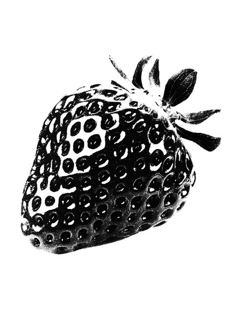 White Strawberry, Graphic Design Images, Desain Editorial, Black And White Stickers, Graphic Tshirt Design, Shirt Print Design, Strawberry Print, Graphic Tee Design, Black And White Posters