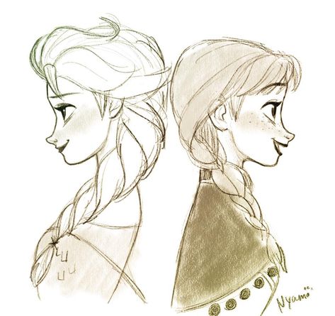 Frozen Drawings, Disney Doodles, Disney Sleeve, Frozen And Tangled, Frozen Art, Disney Drawings Sketches, Disney Art Drawings, Princess Drawings, Disney Sketches