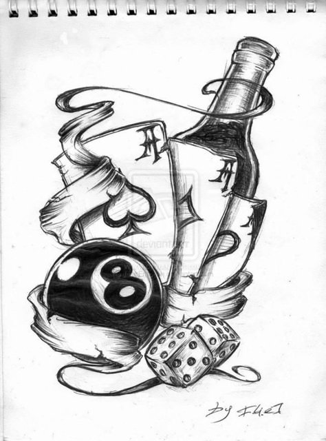 Old School New School, A Drawing, Black And White, Tattoos, White, Black, Design